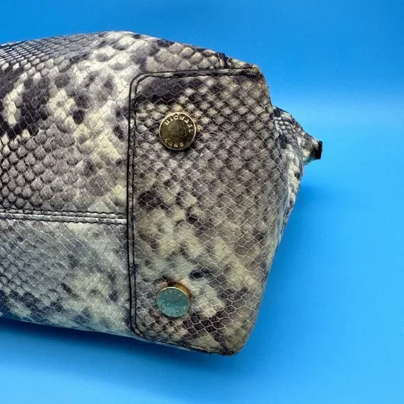 441. Michael Kors Riley Snakeskin Handbag - Picture 9 of 14